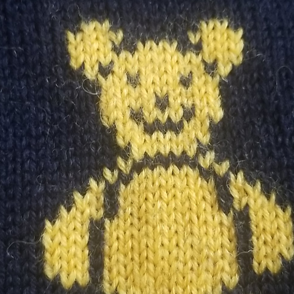 Tiny Tiger 100% Wool Teddy Bear Sweater Large - image 3